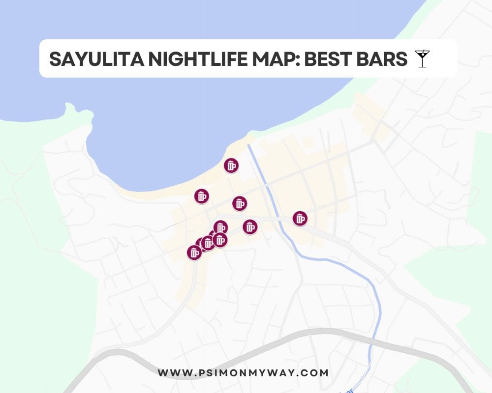 Sayulita Nightlife Map Mexico